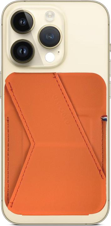 Actual product image Decoded Silicone MagSafe Card Stand Sleeve Apricot Crush