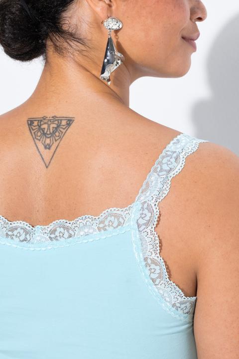 Actual product image Miamoda Top, ärmelloser Slim Fit, Glitzersteinchen, Spitze (44)