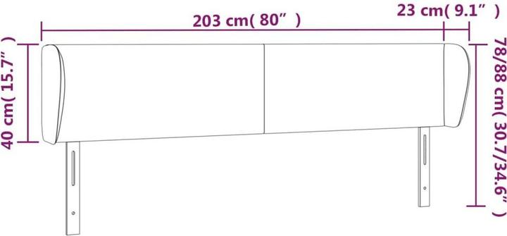 Actual product image vidaXL Franya (203 x 23 x 88 cm)