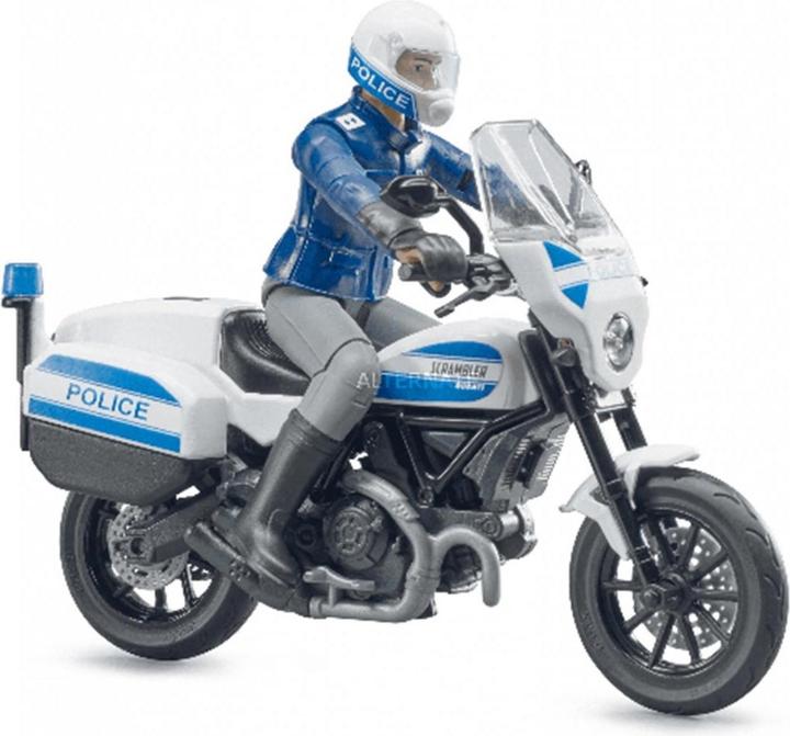 Actual product image Bruder 62731 bworld Scrambler Ducati police motorcycle