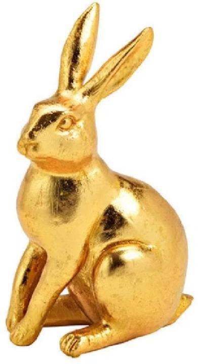 G. Wurm Lapin en poly or (L/H/P) 8x12x6cm (1x)