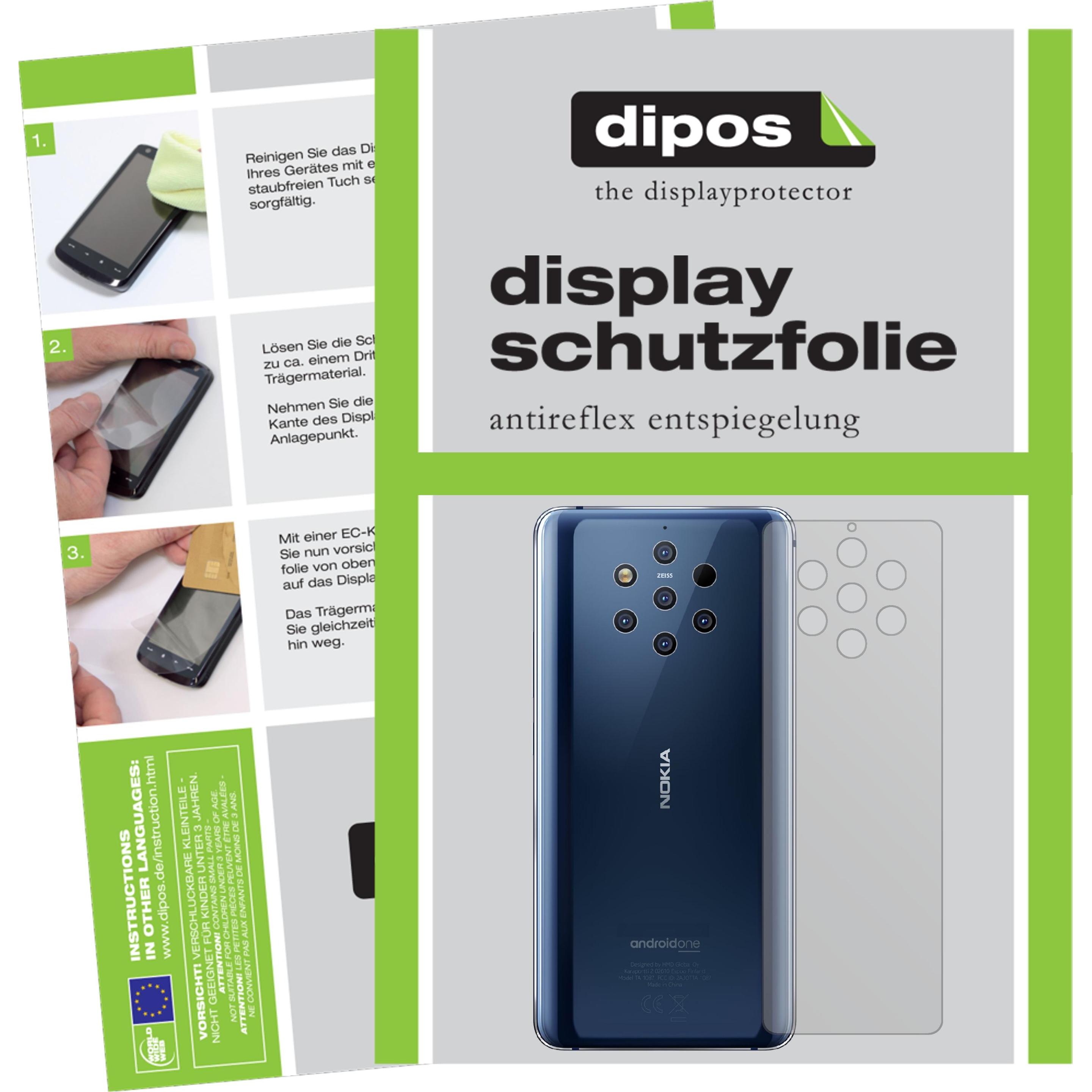 Dipos Displayschutzfolie Antireflex (2 Stück, Nokia 9 PureView), Smartphone Schutzfolie, Transparent