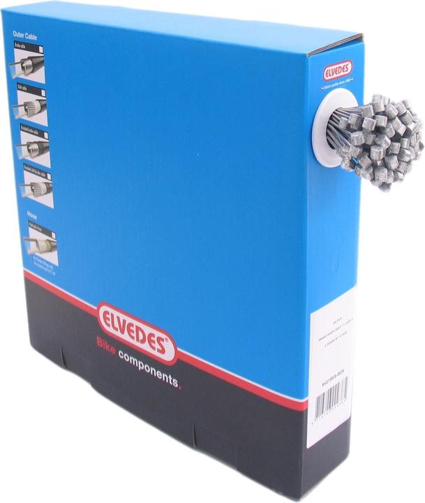 Actual product image Elvedes Rem Binnenkabels 2250mm RVS ã¸1.5mm Weinmann Tonnippel (100 Stuks in Doos) (Rear brake, Brake kit)