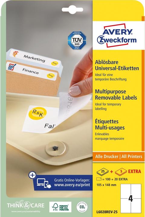 Image du produit Avery Universal-Etiketten