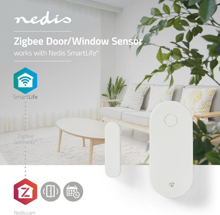 Image du produit Nedis SmartLife - Zigbee Smart Door/Window Sensor - Zigbee Gateway - Batterie - Integ