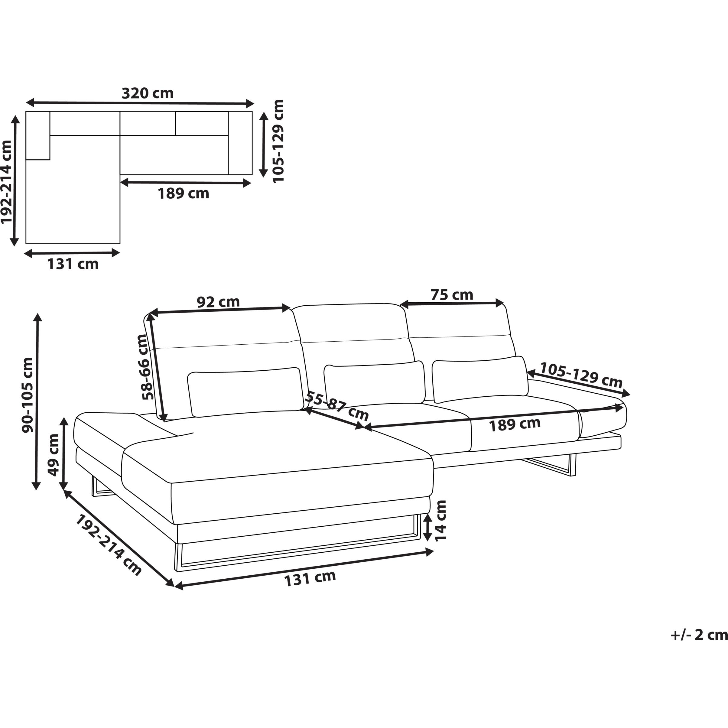 Thumbnail - Beliani, Sofa, Ikast (Ecksofa)