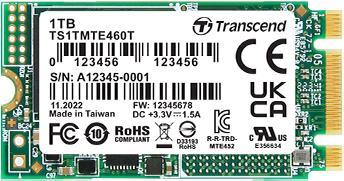 Produktbild Transcend MTE460T-I 1TB Interne M.2 PCIe NVMe SSD 2242 PCIe NVMe 3.0 x2 Retail TS1TMTE460T-I (1000 GB, M.2 2242)