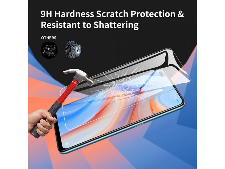 Produktbild Screenguard Oppo Reno4 5G Panzerglas Schutzfolie Case Friendly Design (1 Stk., Oppo Reno 4 5G)