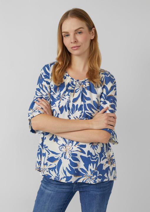 Produktbild S.Oliver Bluse Strukturierte Bluse aus Viskosemix mit Raffung (44)