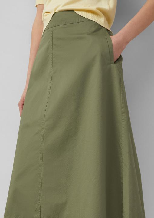 Produktbild s.Oliver Baumwoll-Midirock mit Gummizug und Leistentaschen (48)