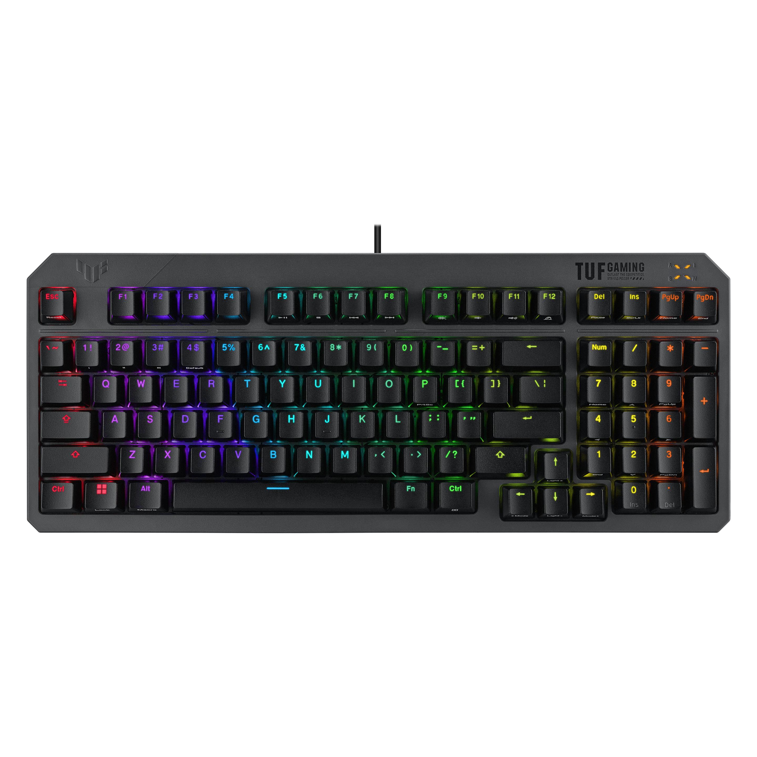 ASUS RA07 TUF Gaming K3 Gen II Rd-Tastatur (90 MP0390-BKUA01) (US, Kabelgebunden), Tastatur, Schwarz