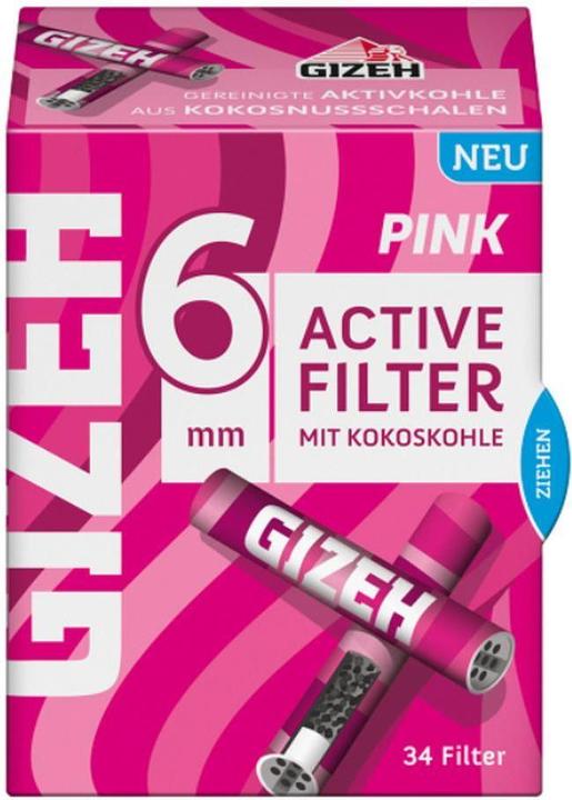 Image du produit Gizeh Filtre actif rose 6mm 34pcs