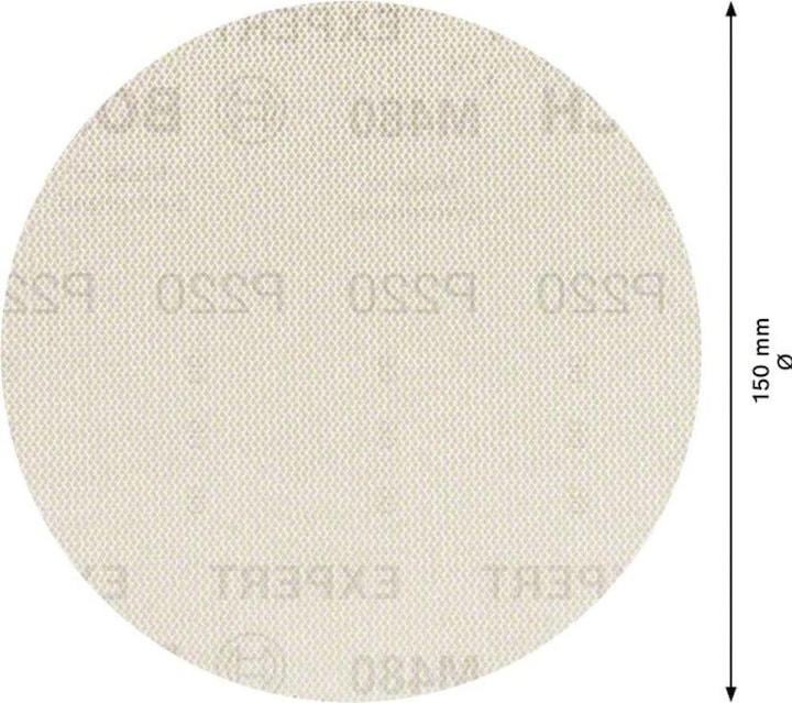 Actual product image Bosch Professional Zubehör Expert M480 sanding net for random orbital sander, 150 mm, G 220, 5 pieces (220)