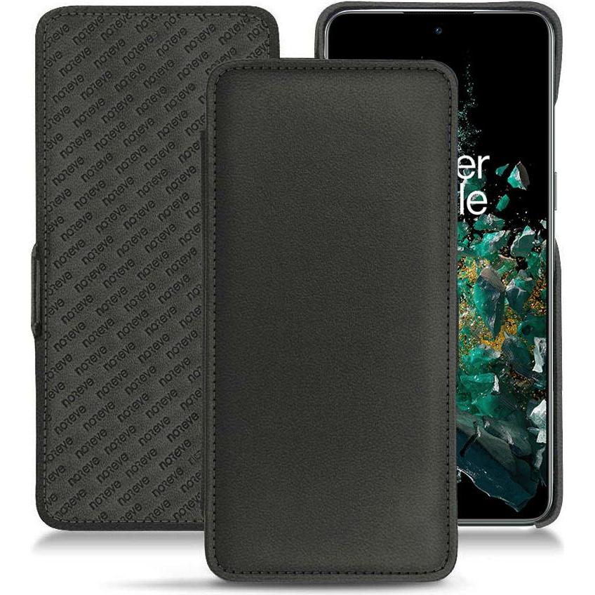 Noreve Lederschutzhülle horizontal (OnePlus 10T), Smartphone Hülle, Schwarz