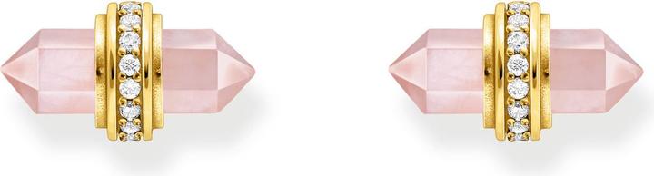 Immagine prodotto Thomas Sabo Orecchini a perno placcati oro con cristallo di onice rosa (Argento 925, Doratura in oro giallo 750)