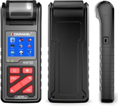 Produktbild Konnwei Batterietester KW720 für 6V/12V/24V mit integriertem Drucker