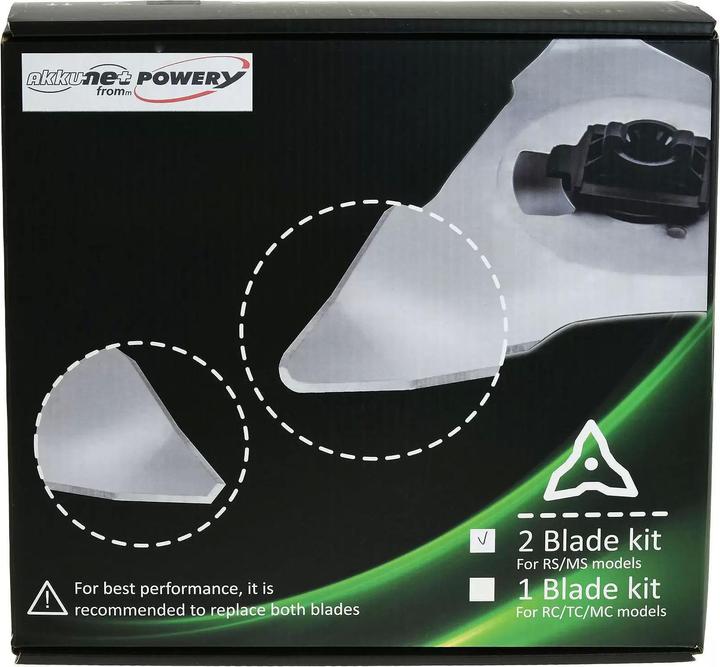 Actual product image AccuCell 2x Ersatz-Messer Schneid-Klingen für Mähroboter Robomow RS-, RC-Serie, Edelstahl (Mowing robot, Lawn mower blades + replacement blades garden machinery)