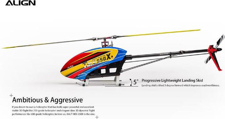 Actual product image Align T-Rex 650X Dominator Flybarless Electric Helicopter 12S Combo