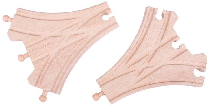 Bigjigs Wooden rails 3-way split