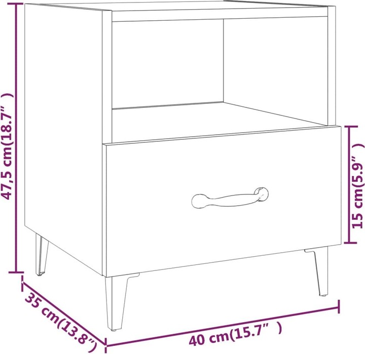 Immagine prodotto VidaXL Katelynn (40 x 40 x 47,5 cm)