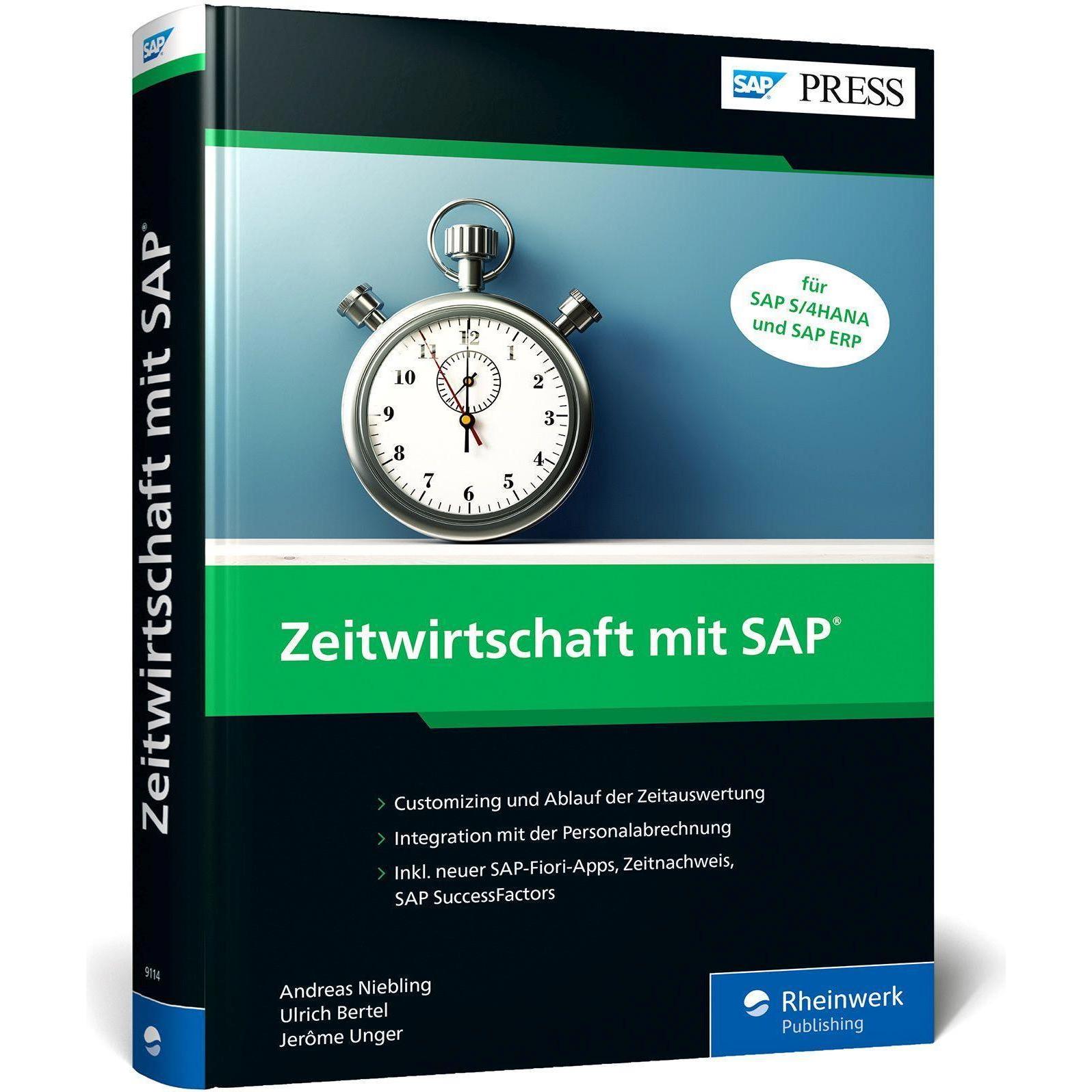 Thumbnail - Zeitwirtschaft mit SAP, Fachbücher von Andreas Niebling, Jérôme Unger, Ulrich Bertel