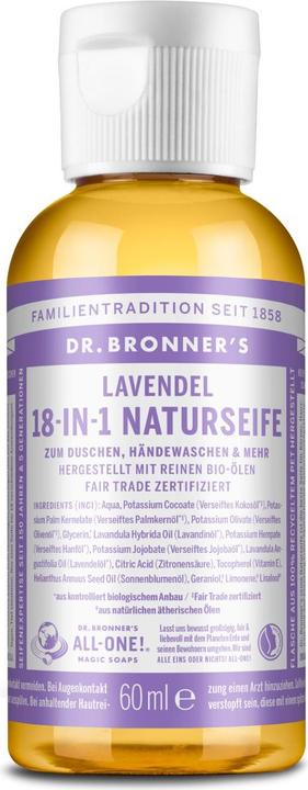 Actual product image Dr. Bronner's 18-In-1 (Liquid soap, 60 ml)