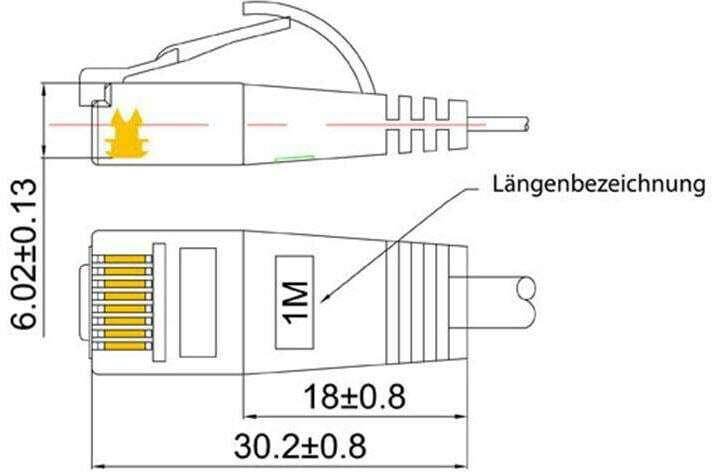Produktbild Wirewin Netzwerkkabel (U/UTP, CAT6, 0.15 m)