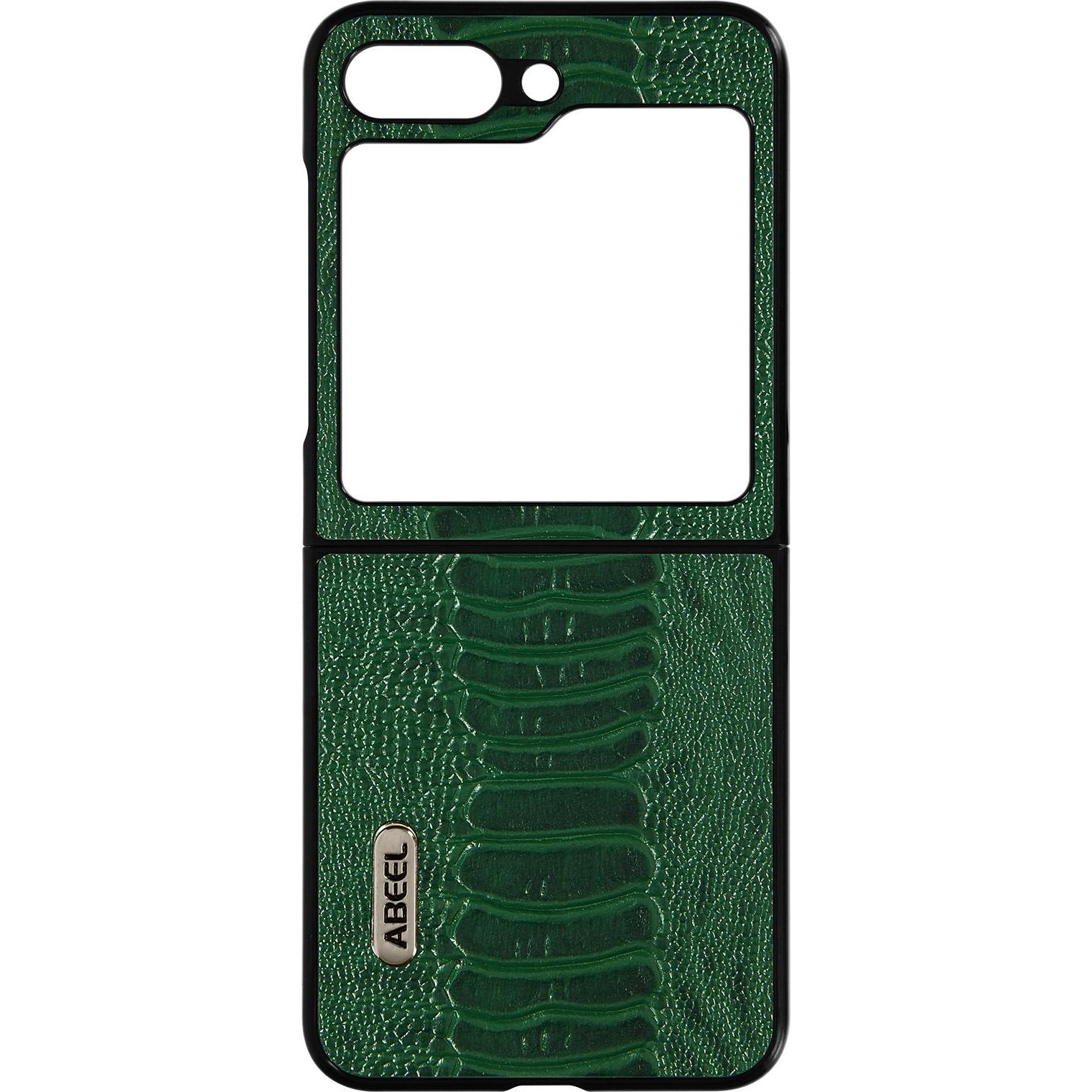 Abeel Leather Snake Series (Samsung Galaxy Z Flip5), Smartphone Hülle, Grün