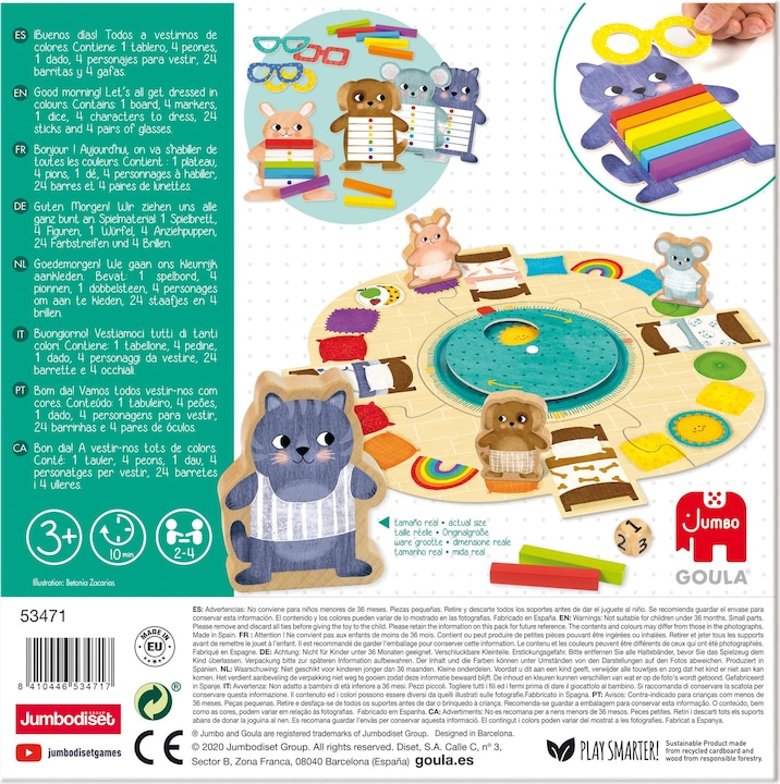 Immagine prodotto Goula Gioco di travestimento, d/f/i da 3 anni, 2-4 giocatori, gioco da tavolo colorato. (Tedesco, Francese, Italiano)