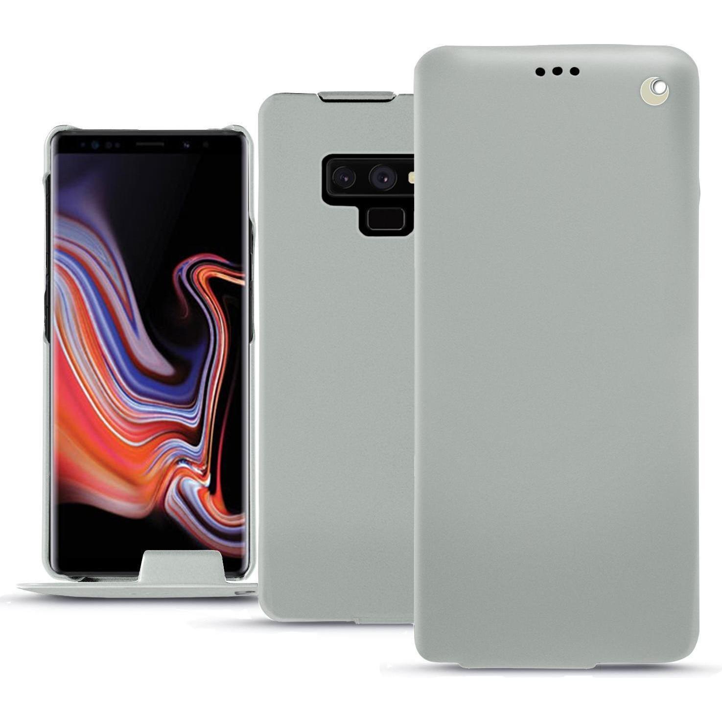 Noreve Lederschutzhülle vertikal (Samsung Galaxy Note 9), Smartphone Hülle, Grau