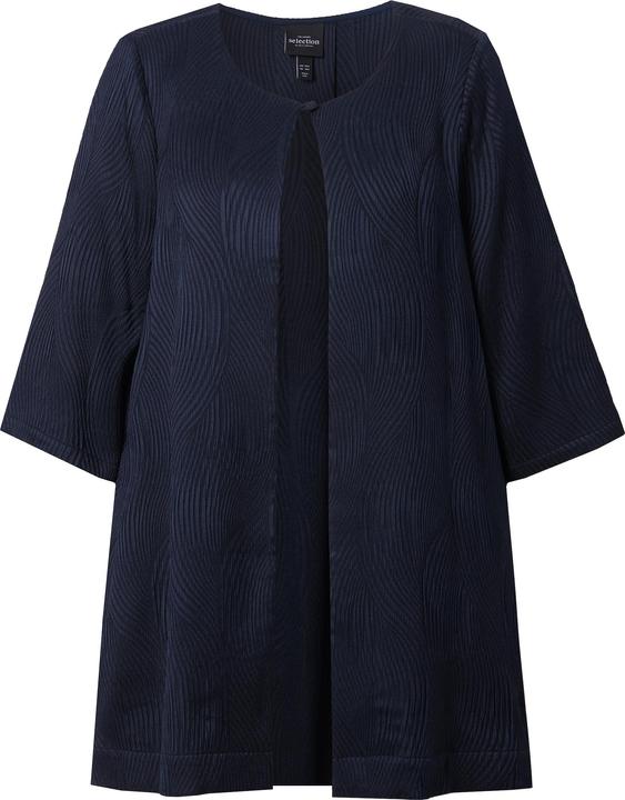Produktbild Ulla Popken Blusenjacke, A-Linie, Rundhals, Rücken-Kellerfalte (46, 48)