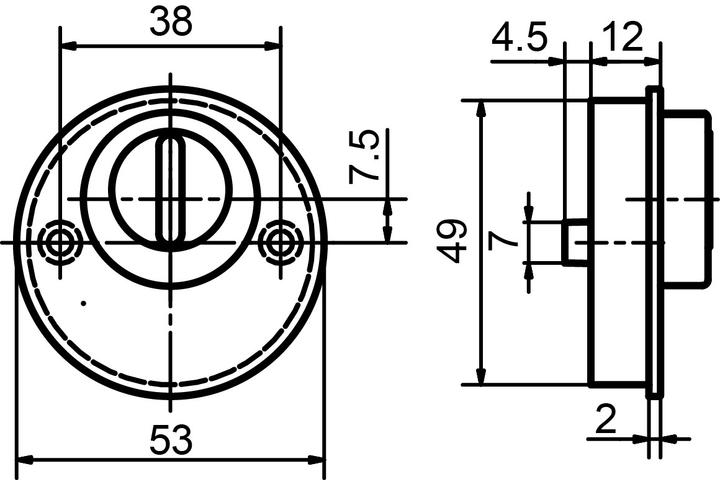 Actual product image Glutz Piatto cylinder protection rosettes 51035 (1 pcs.)