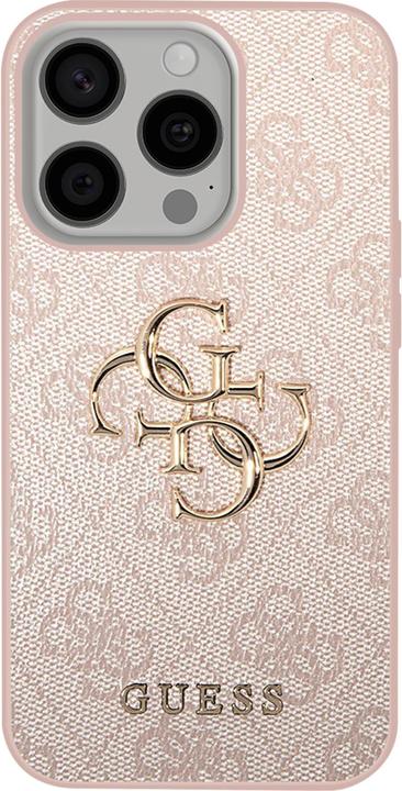 Image du produit Guess GUHCP15L4GMGPI iPhone 15 Pro 6.1" różowy/pink hardcase 4G Big Metal Logo (Apple iPhone 15 Pro)