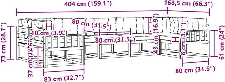 Produktbild vidaXL Outdoor-Sofagarnitur