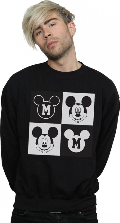 Actual product image Disney Mens Mickey Mouse Smiling Squares Sweatshirt (3XL)