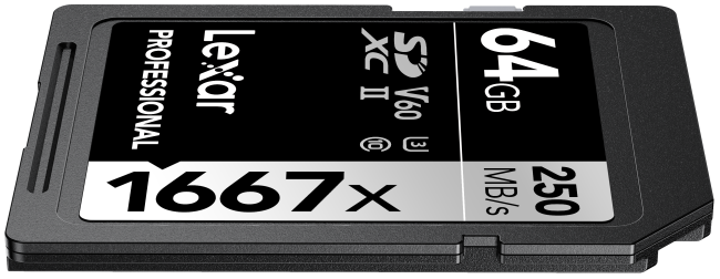 Produktbild Lexar Professional 1667x (64 GB, SDXC, U3, UHS-II)
