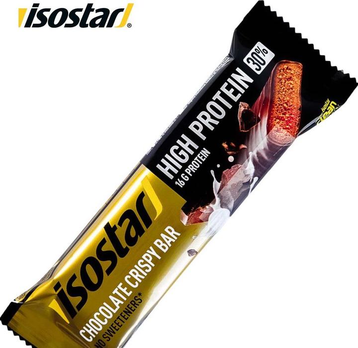Image du produit Isostar Barre croustillante au chocolat 30% hyperprotéiné, 16 x 55g (16 pcs, 55 g)