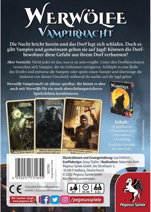 Produktbild Pegasus Werwölfe Vampirnacht (Deutsch)