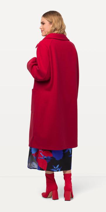 Actual product image Ulla Popken Brushed Wool Look Single Button Coat (54)