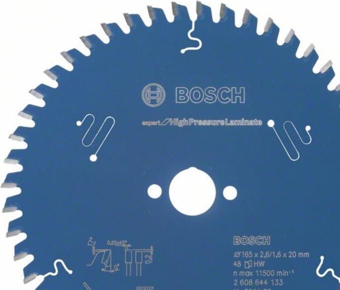 Actual product image Bosch Professional Zubehör Circular saw blade Expert for High Pressure Laminate, 165 x 20 x 2.6 mm, 48