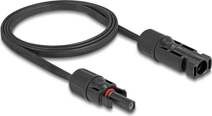 Actual product image Delock DL4 Solar ribbon cable plug to socket 1 m black (Solar cable)