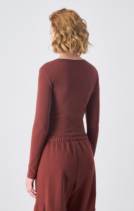 Actual product image Champion Koszulka damska Crewneck Croptop brązowa 117435 MS524 M (M)