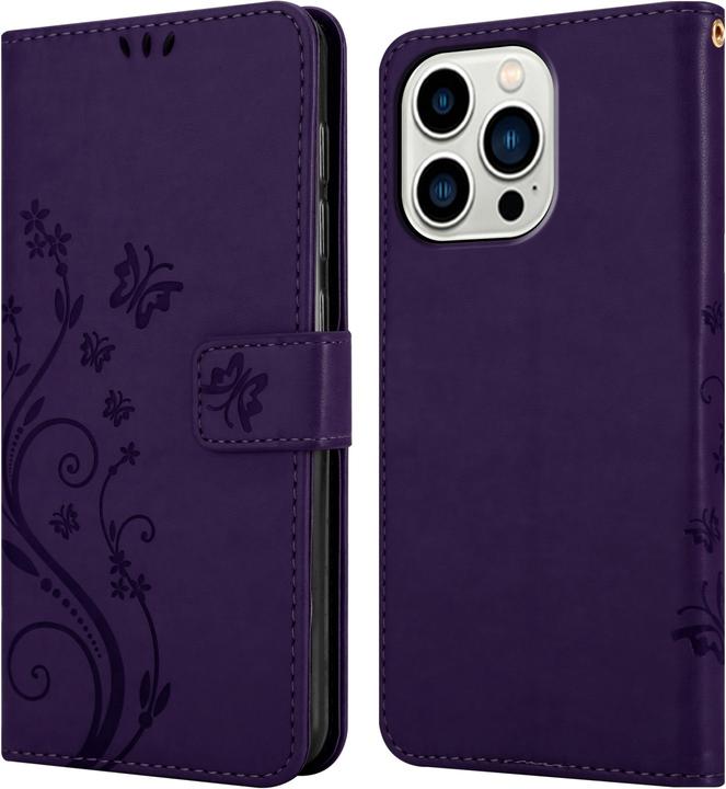 Produktbild Cadorabo Hülle für Apple iPhone 14 PRO MAX im Flower Book Style (Apple iPhone 14 Pro Max)