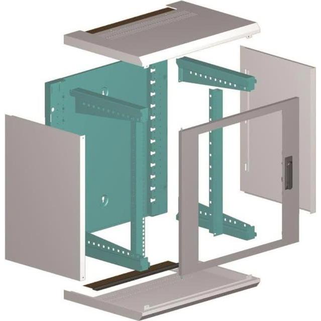 Schweitzer EasyFix - Gehäuse - geeignet für Wandmontage - Hellgrau, RAL 7035 - 15U - 48.3 c (15 HE, 19 Zoll Rack), Serve...