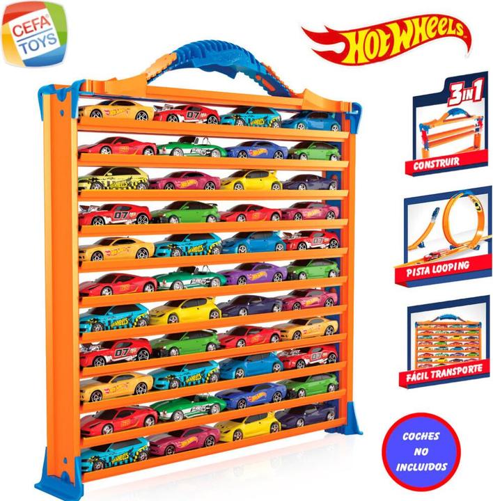 Produktbild Hot Wheels Parkhaus mit Fahrzeugen 30 x 27 x 6 cm Träger Fahrzeug