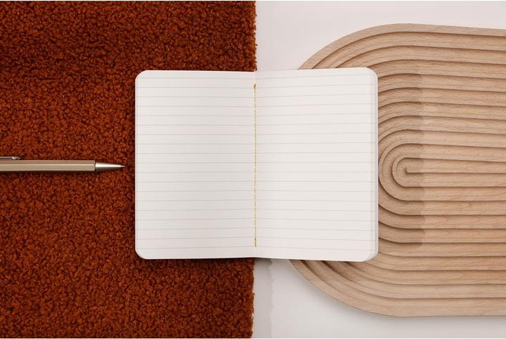 Actual product image Clairefontaine sewn notebook 64 lined pages terracotta (9 x 14 cm, Lined, Soft cover)