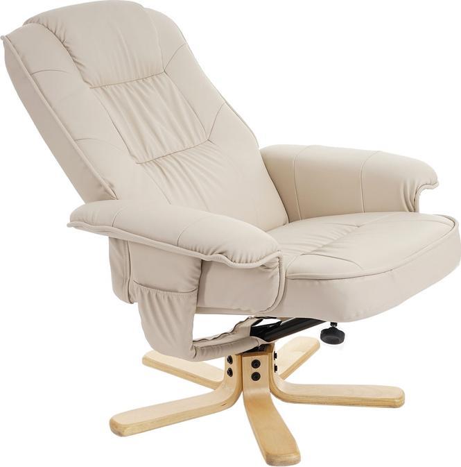 Produktbild Swisshandel24 Relaxsessel Fernsehsessel Sessel ohne Hocker M56 Kunstleder - creme