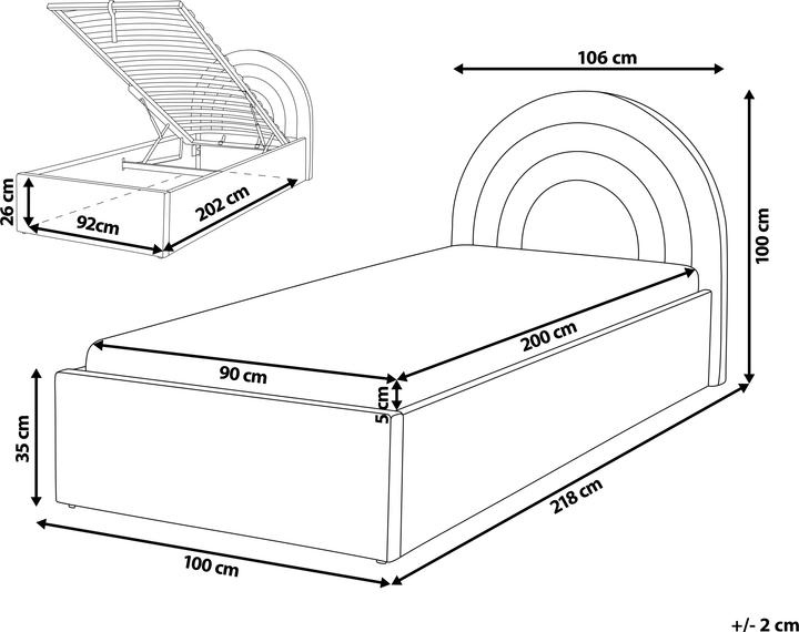 Produktbild Beliani Anet (90 x 200 cm)
