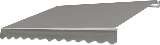 Image du produit Swisshandel24 Store alu, store banne protection solaire 4x3m polyester gris-brun - 19550 (4 m)