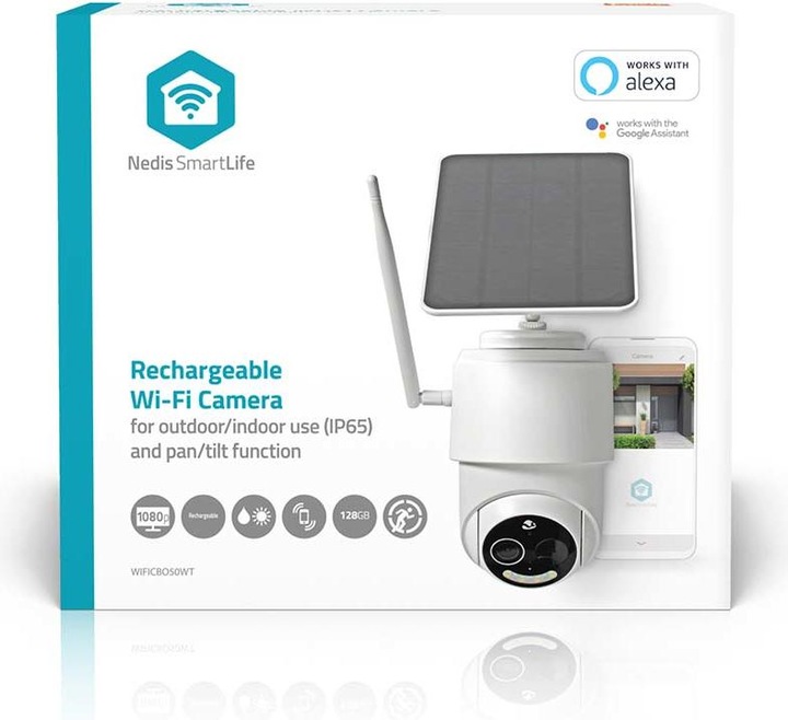 Actual product image Nedis SmartLife Outdoor Camera | Wi-Fi | Full HD 1080p | Pan tilt | IP65 | Max. Battery life: 5 (1920 x 1080 Pixels)